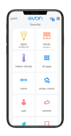 evon Smart Home Startscreen